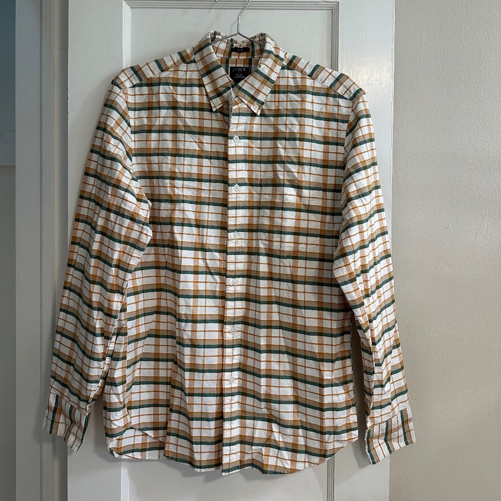 Jcrew Men's Flex Oxford Long sleeve button up shirt M